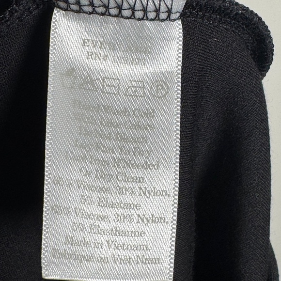 Everlane the Deep V-Neck A-Line Black Dress Sz 8 - Picture 5 of 5